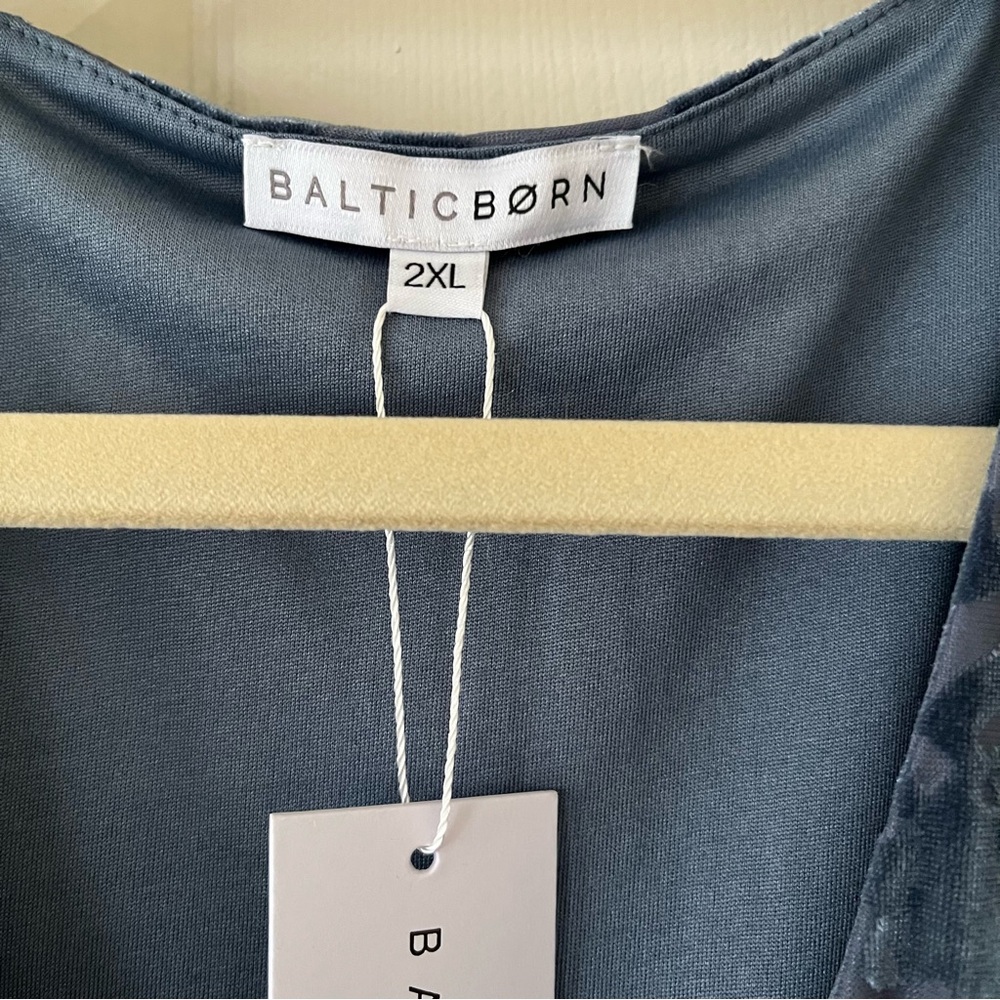 Baltic Born Veronica Velvet Maxi Dress in Whisper Blue, Size 2X, NWT Wedding - Picture 4 of 9